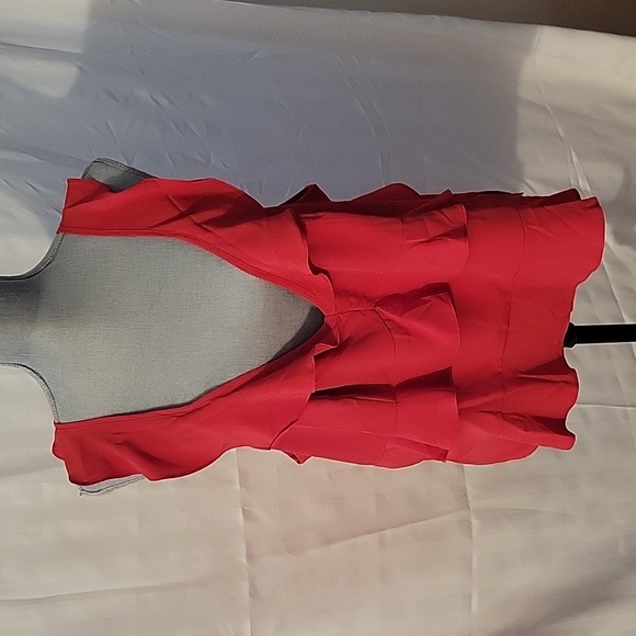 Adore Me Tops - ADORE ME, Red Bay Lake Ruffled Cami, Size:  3X, NWT